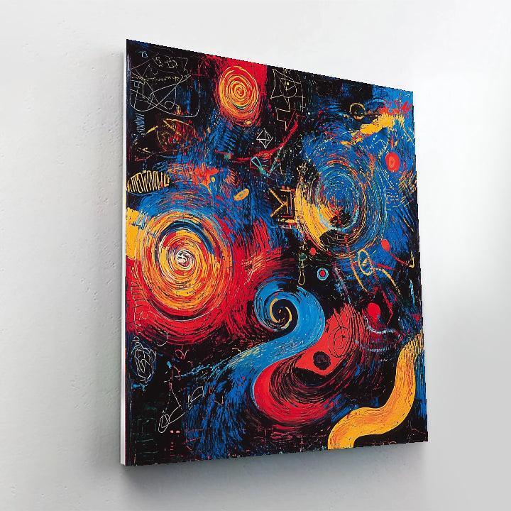 Jean-Michel Basquiat Inspired Cosmic Whisper  Paint By Color