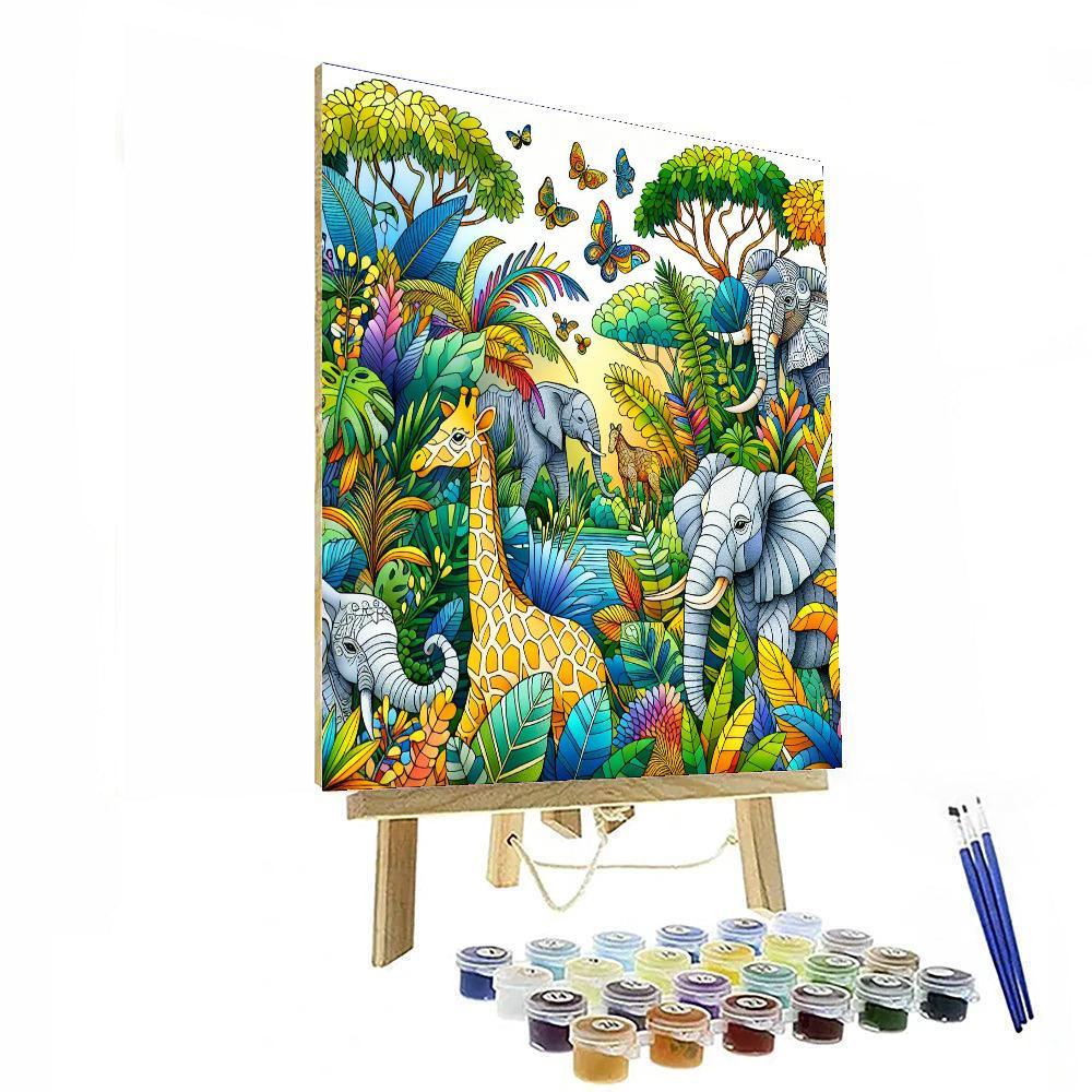 Cheerful Safari Journey Paint By Numbers Kits