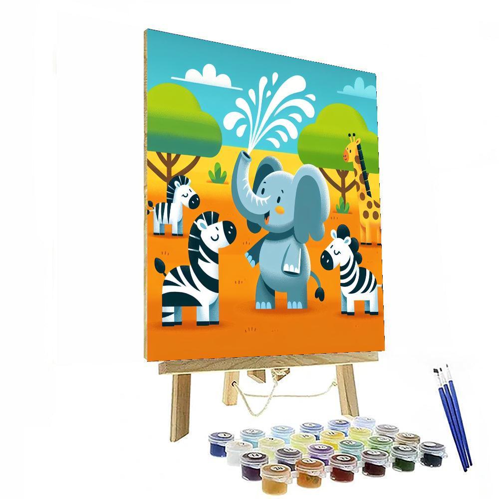 Safari Adventure Extravaganza Paint By Numbers Art
