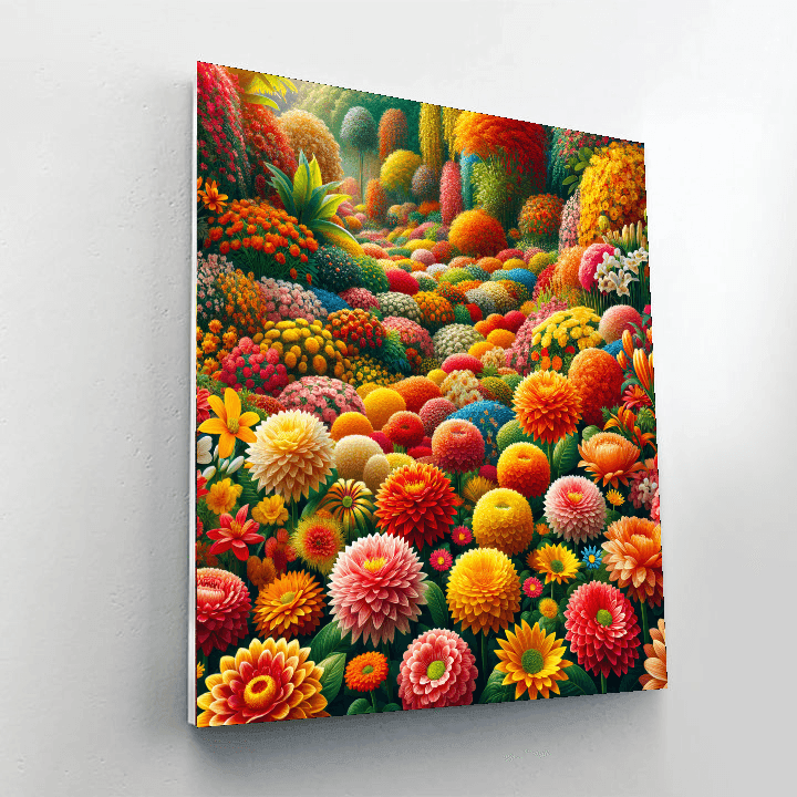 Blossoming Spring Flowers Painting Number Kit