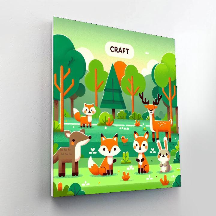 Gentle Forest Friends Painting By Numbers Kit