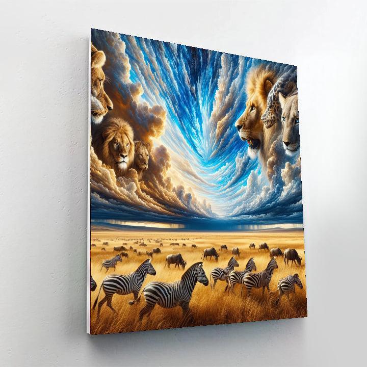Serengeti Wildlife Expedition Numbered Painting Kits