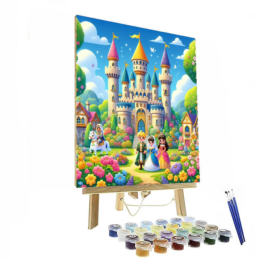 Enchanting Castle Garden Painting By Numbers Kit