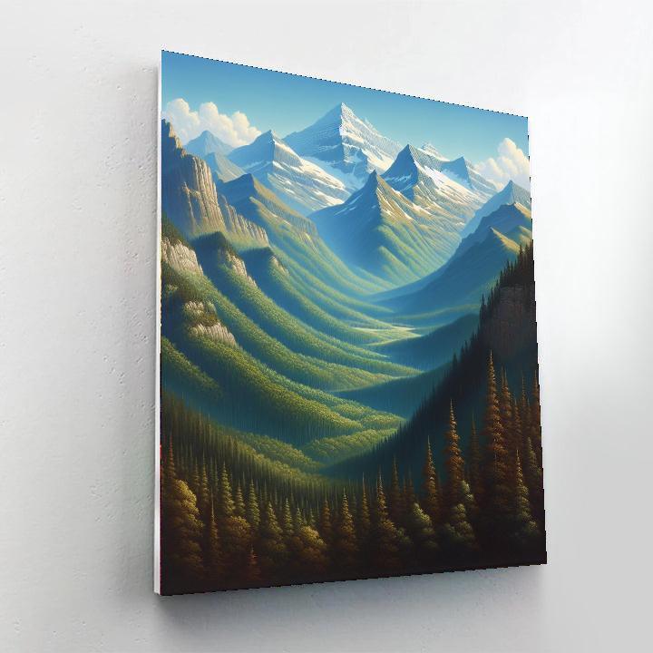 Mythical Mountain Vista Painting Number Kit