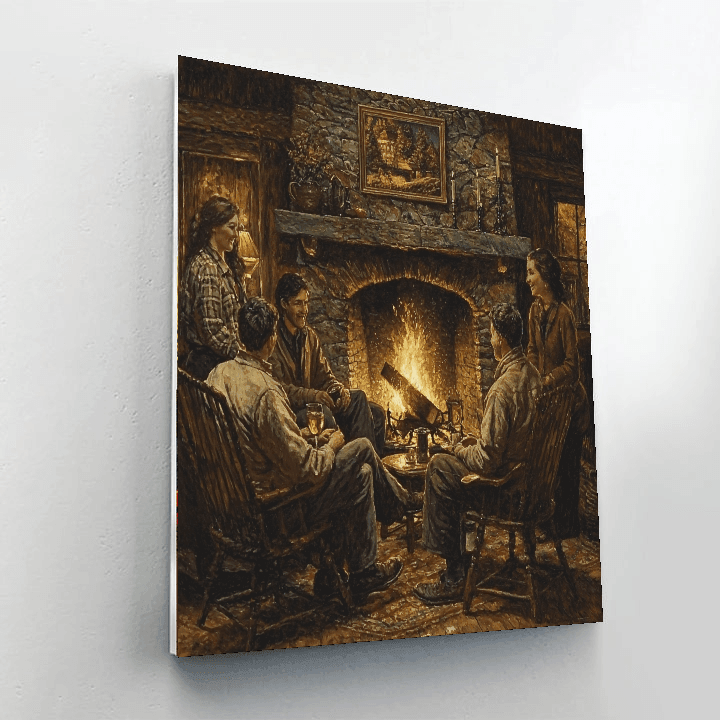 Norman Rockwell Inspired Fireside Chats  Paint By Color