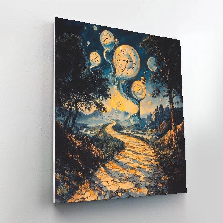 Salvador Dali Inspired Dali's Time Unraveled  Numbered Painting Kits