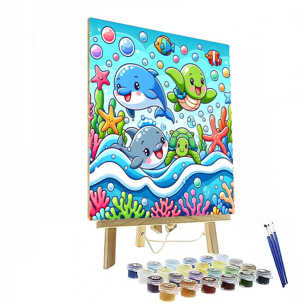 Silly Sea Splash Painting Number Kit