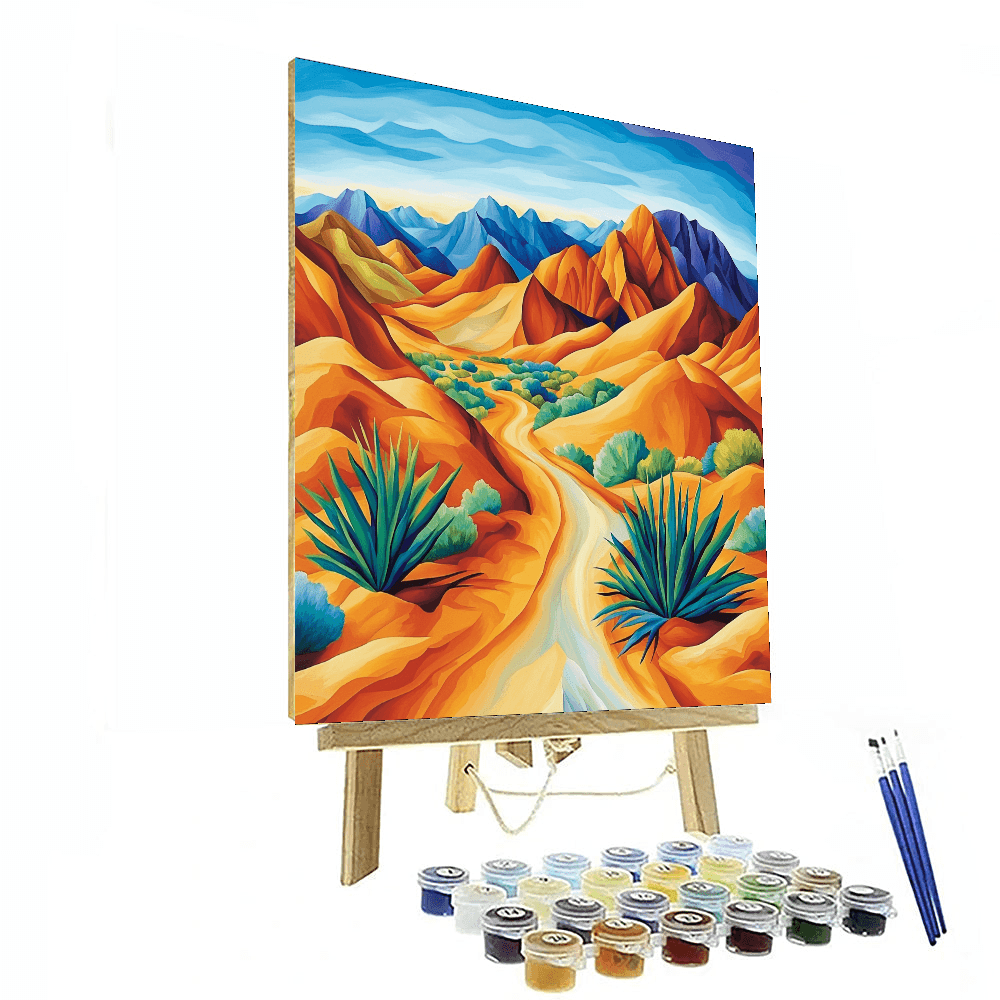 Georgia O'Keeffe Inspired Colors Of The Desert  Paint By Numbers Art