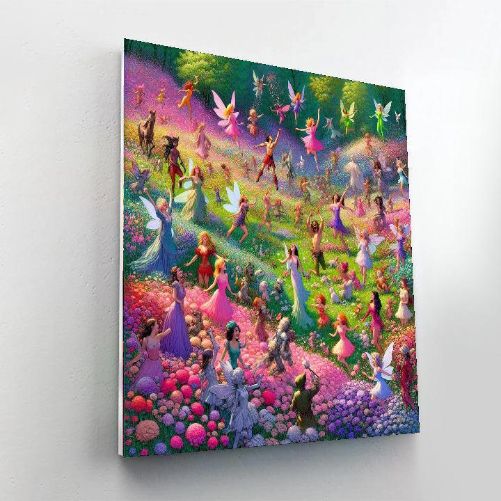 Dancing Fairies In The Meadow Paint By Numbers