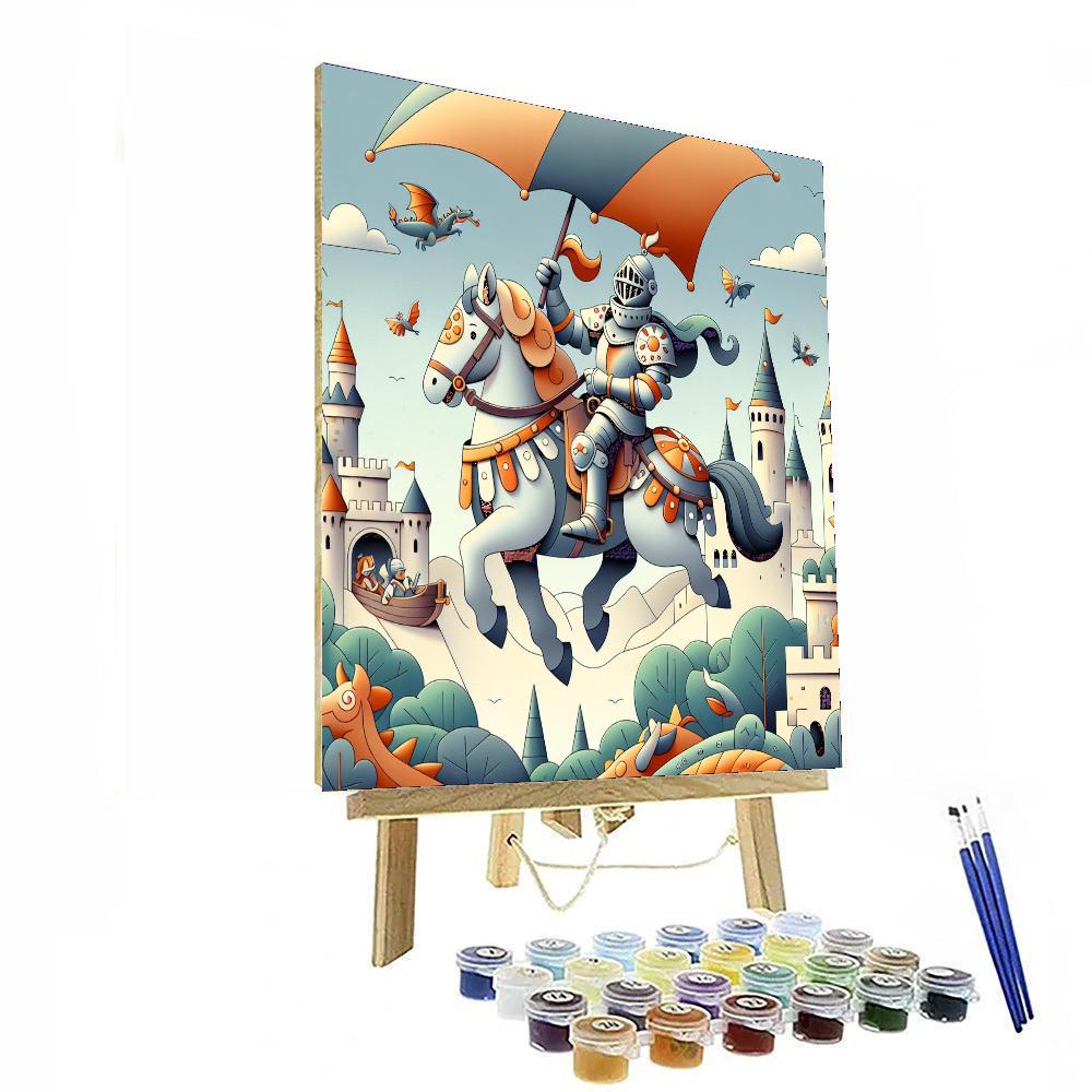 Merry Medieval Knight Adventure Paint By Numbers Art