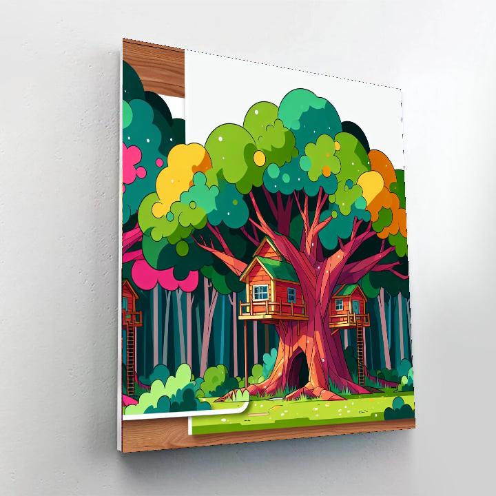 Adventurous Treehouse Escape DIY Paint By Numbers