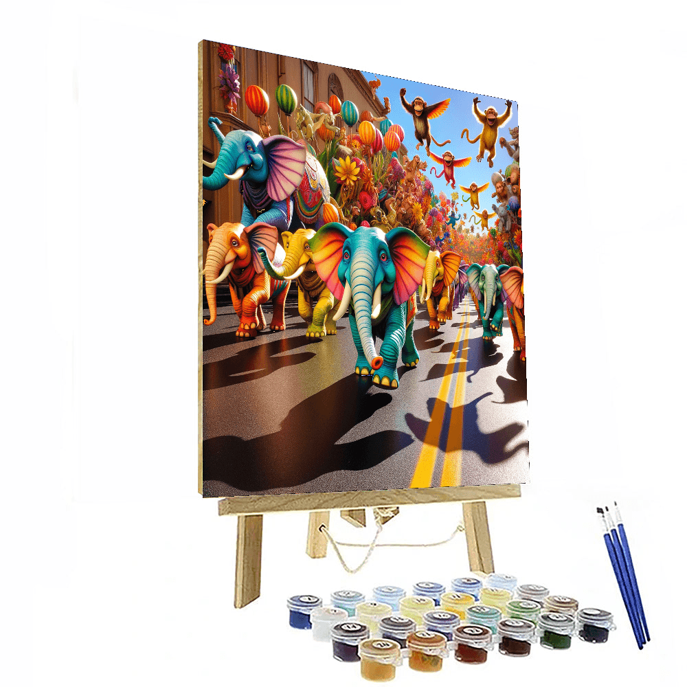 Joyous Parade Of Animals DIY Paint By Numbers