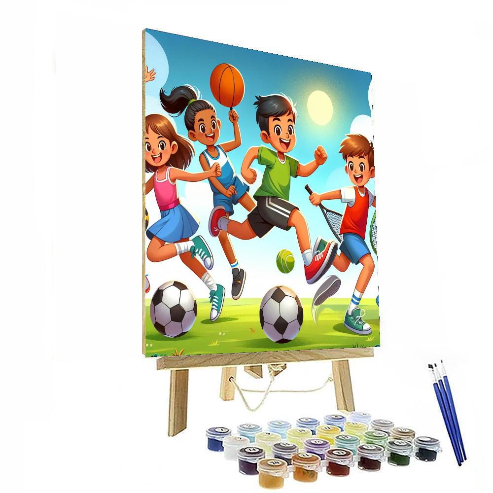 Super Fun Sports Painting By Numbers Kit