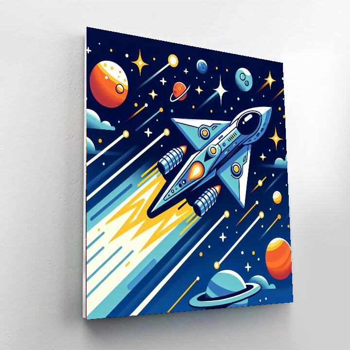 Galactic Explorer Voyage Painting Number Kit