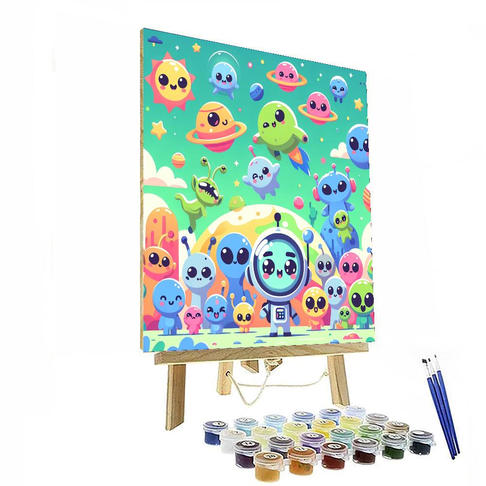 Adventure With Alien Friends Painting By Numbers Kit