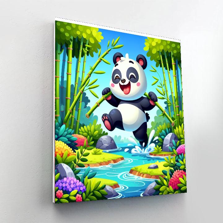 Panda's Bamboo Adventure Painting By Numbers Kit