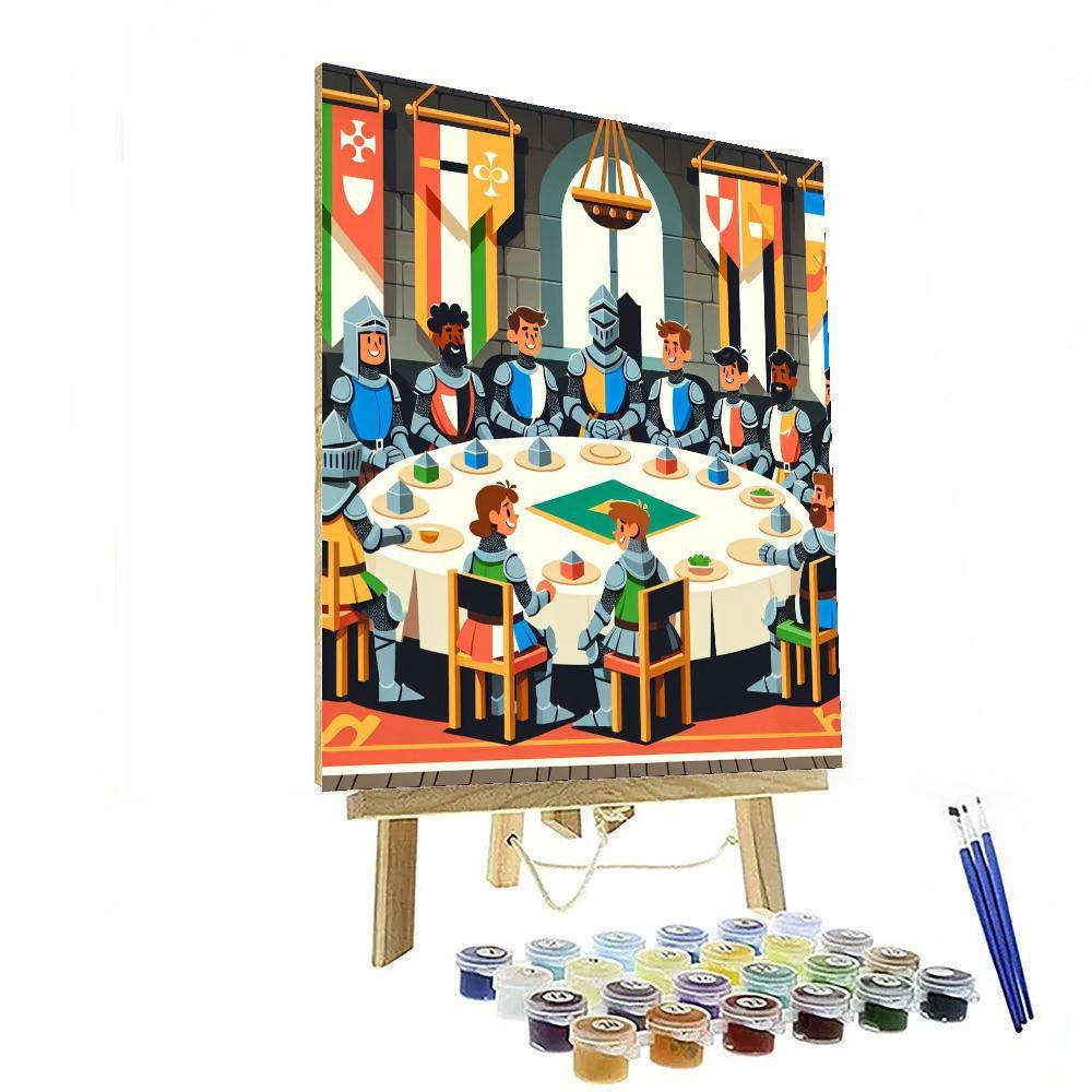 Courageous Knights Of The Round Table Paint By Numbers Kits