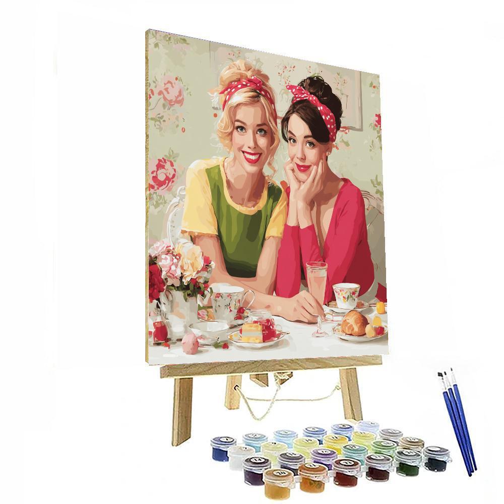 Cherished Moments Of Tea Time DIY Paint By Numbers