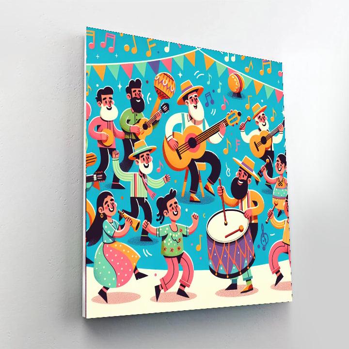 Magic Of Music Festival Painting Number Kit