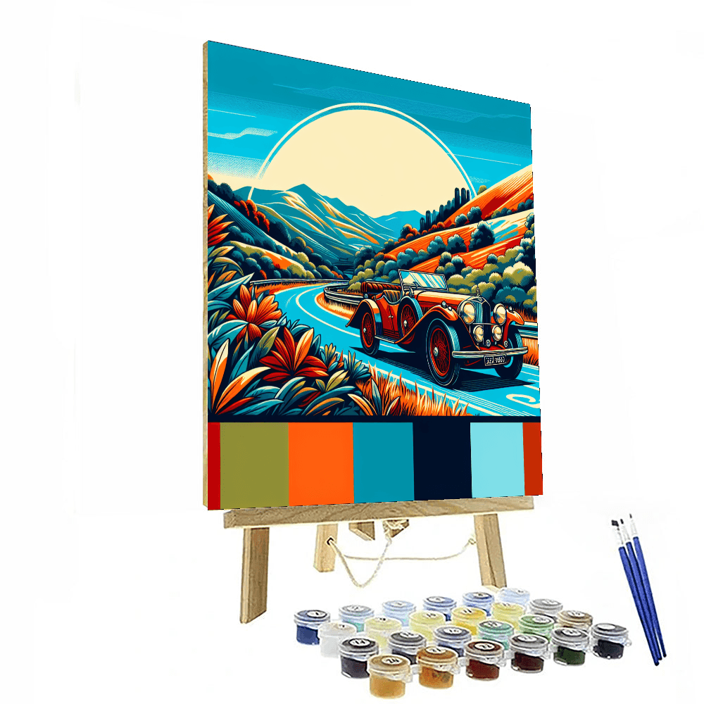 Vintage Car Adventures Paint By Color