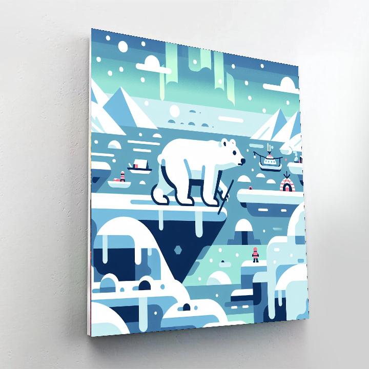 Polar Bear Arctic Trek Paint By Number