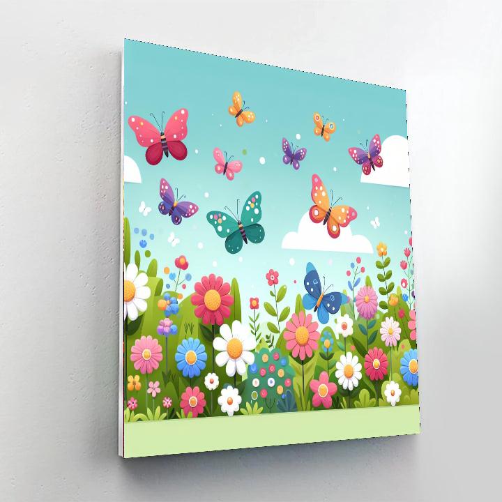 Lively Butterfly Garden Numbered Painting Kits