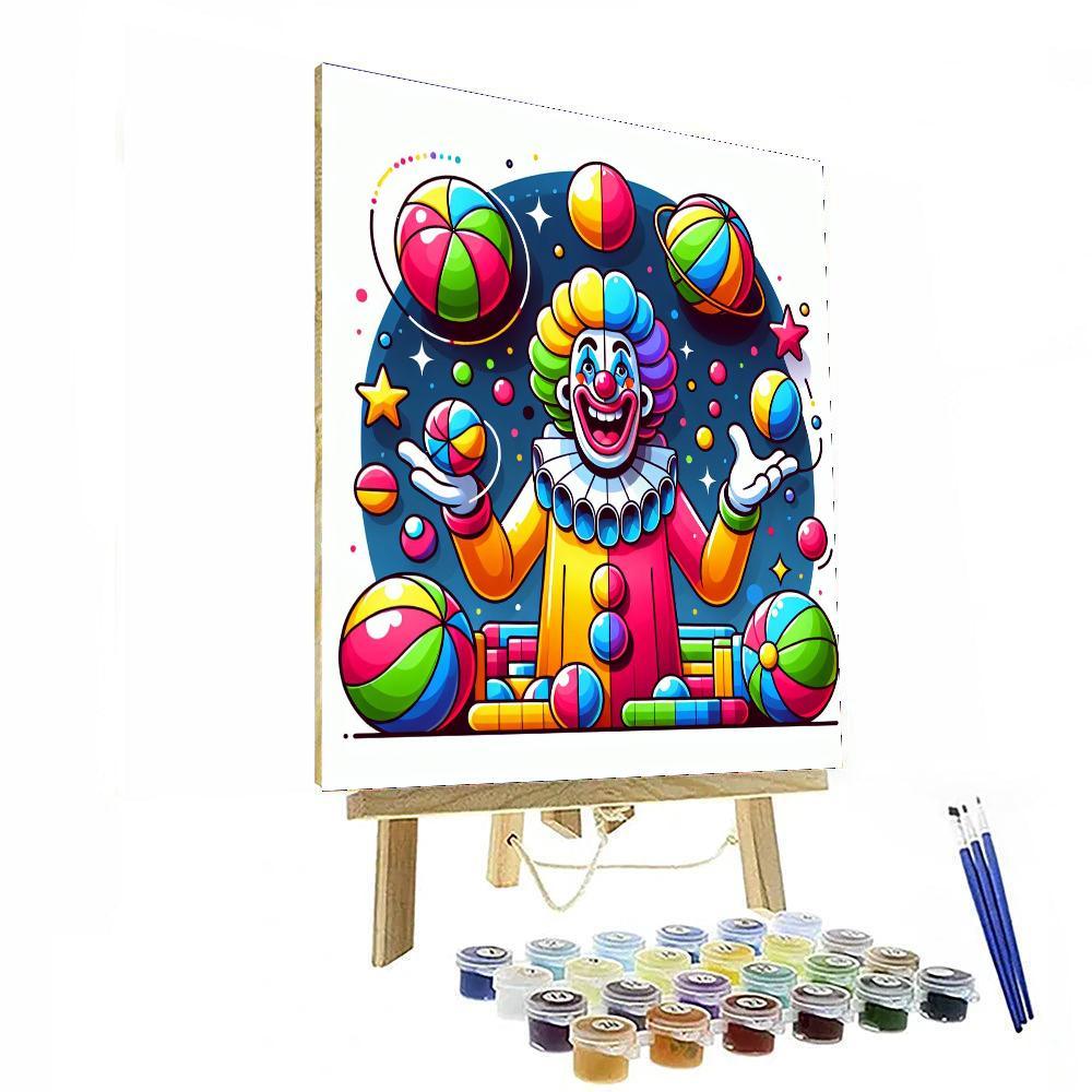 Silly Clown Paint By Number