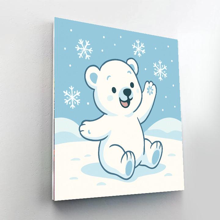 Adorable Polar Bear Paint By Numbers Kits