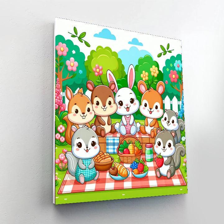 Happy Garden Picnic Numbered Painting Kits