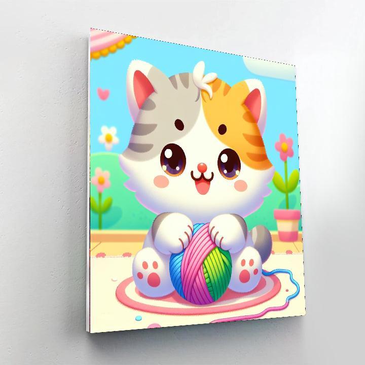 Playful Kitten Painting By Numbers Kit