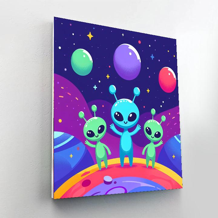 Silly Space Safari Paint By Number