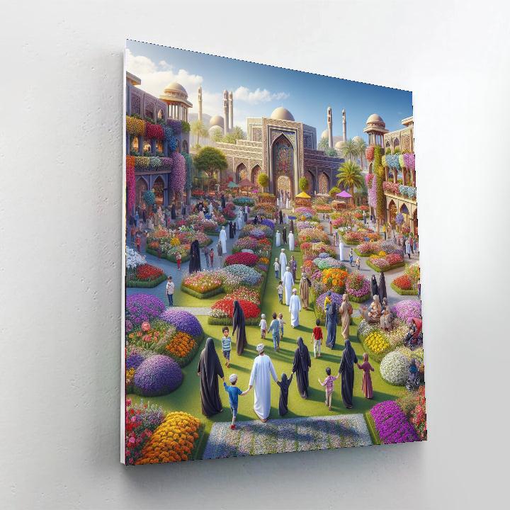 Oman Flower Festival Number Painting