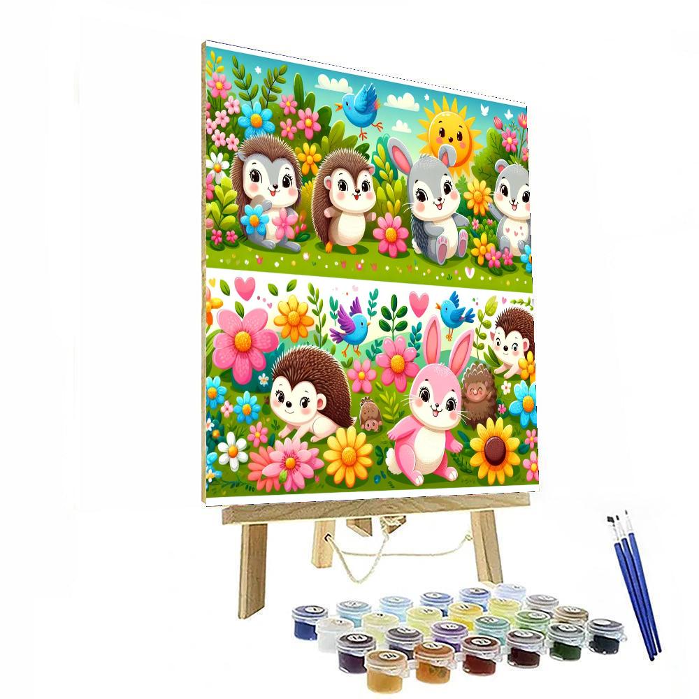 Cute Garden Animals Paint By Color