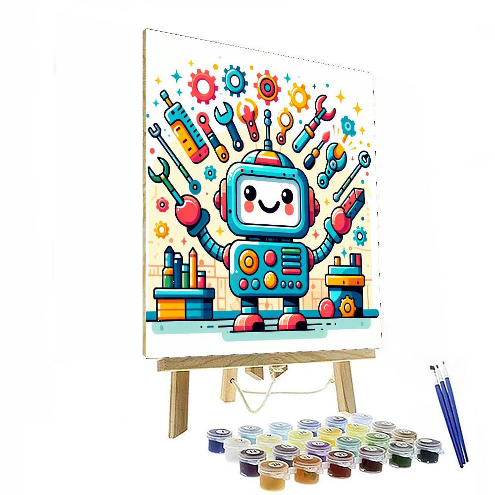 Creative Robot Painting By Numbers Kit