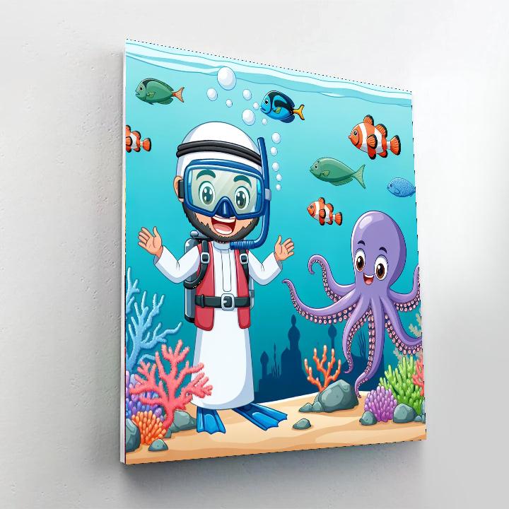 Underwater Adventure Realm Painting Number Kit