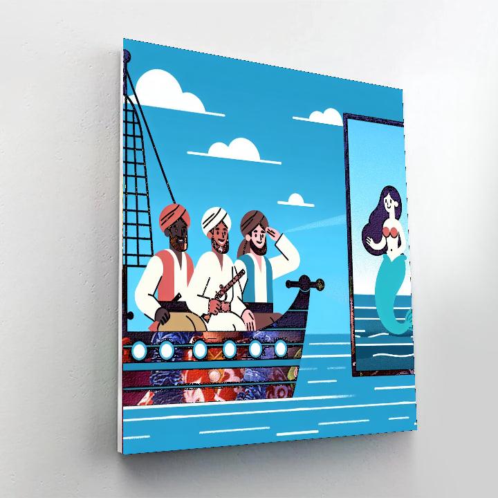 Pirates And Mermaids Treasure Hunt Paint By Number