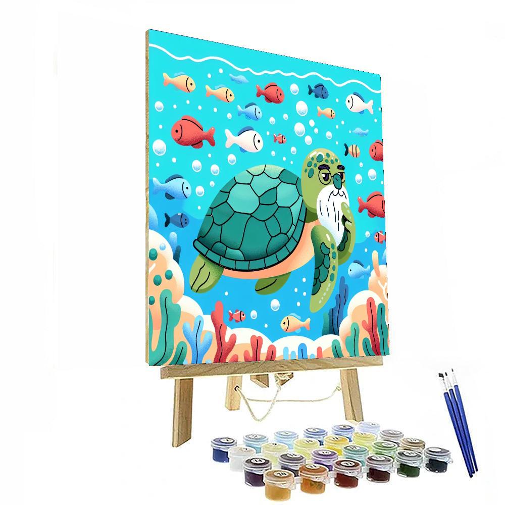 Wise Turtle's Coral Reef Paint By Color
