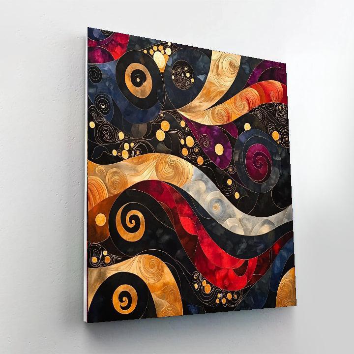 Gustav Klimt Inspired Echoes Of Abstraction  Paint By Numbers Kits