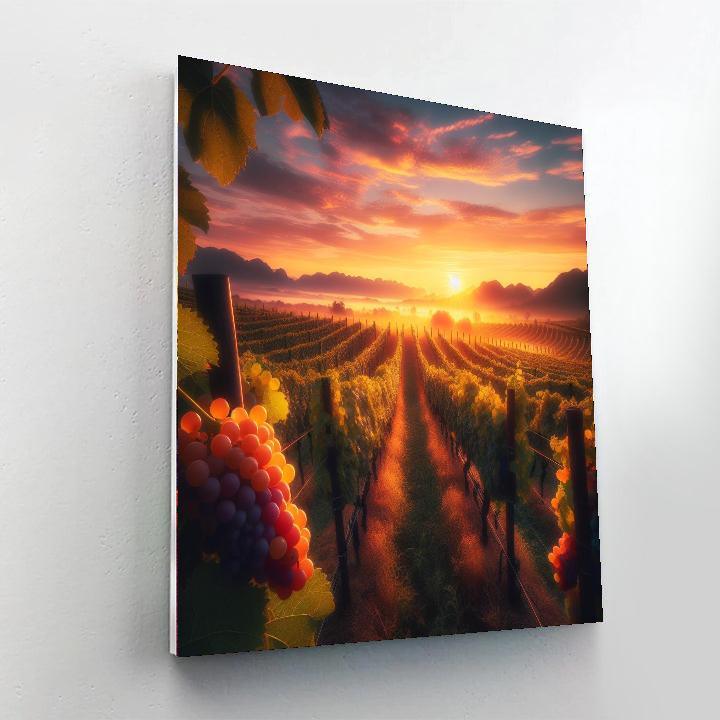 Sunrise Over Vineyard Paint By Numbers Art