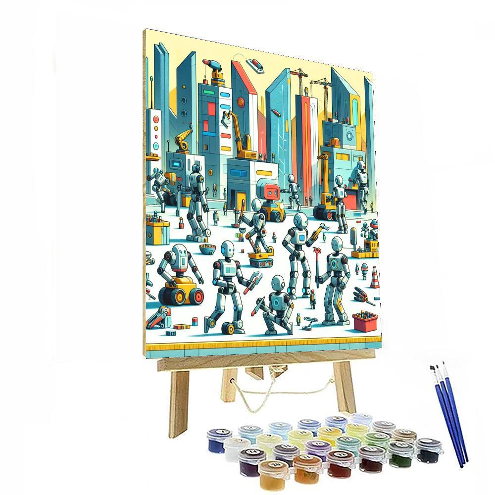Robot Builders Brigade Paint By Numbers