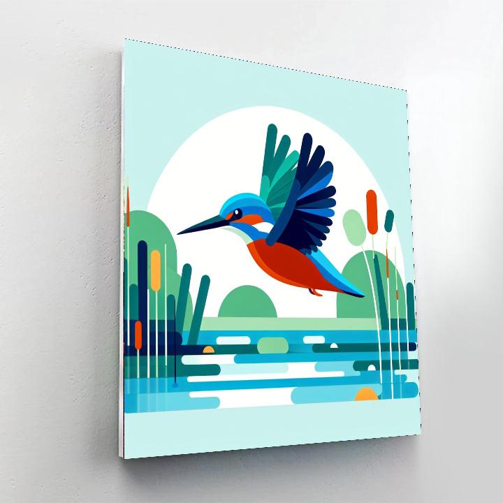Kingfisher's River Dance Numbered Painting Kits