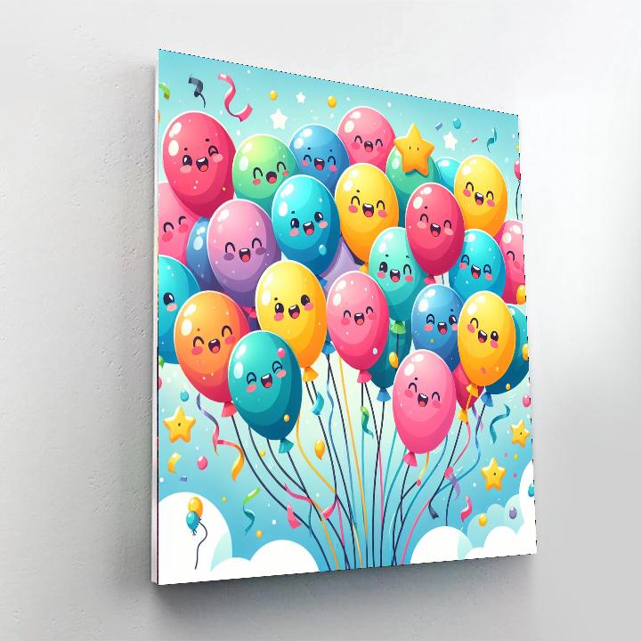 Happy Birthday Balloons Numbered Painting Kits