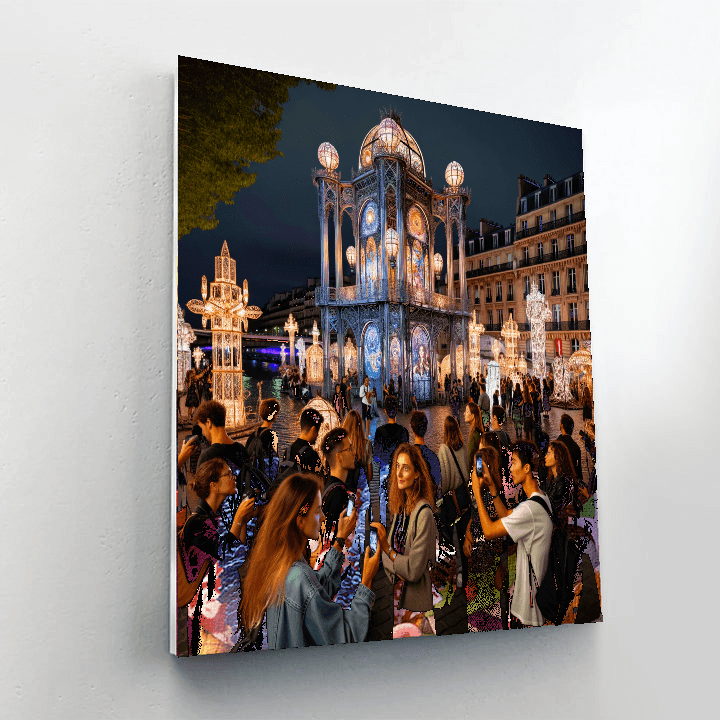 Nuit Blanche - France Painting Number Kit