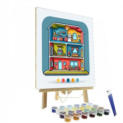 Dreamy Dollhouse Paint By Numbers Art