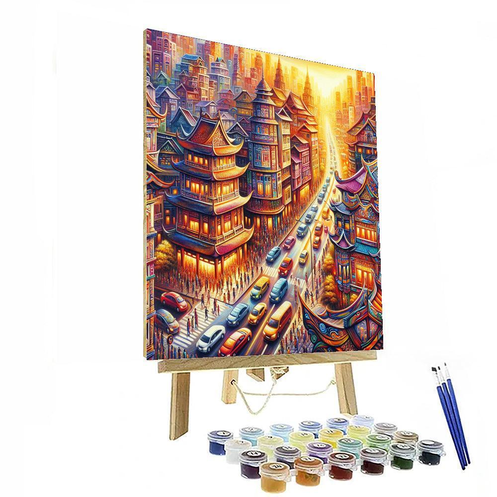 Historic Cityscape Adventure Paint By Color