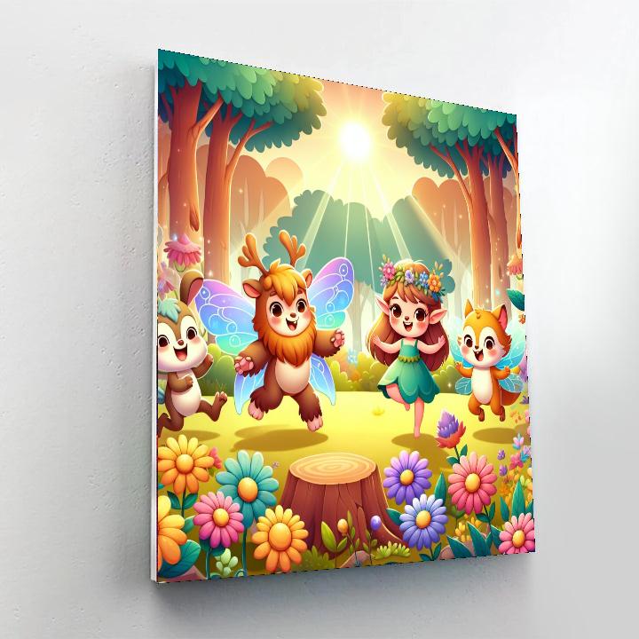 Adventure In A Whimsical Forest Number Painting