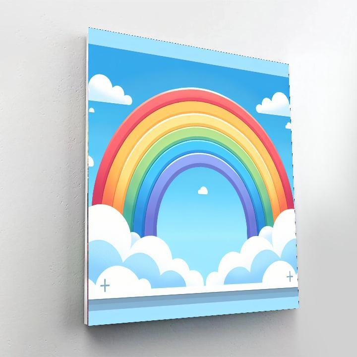 Glittery Rainbow Paint By Number