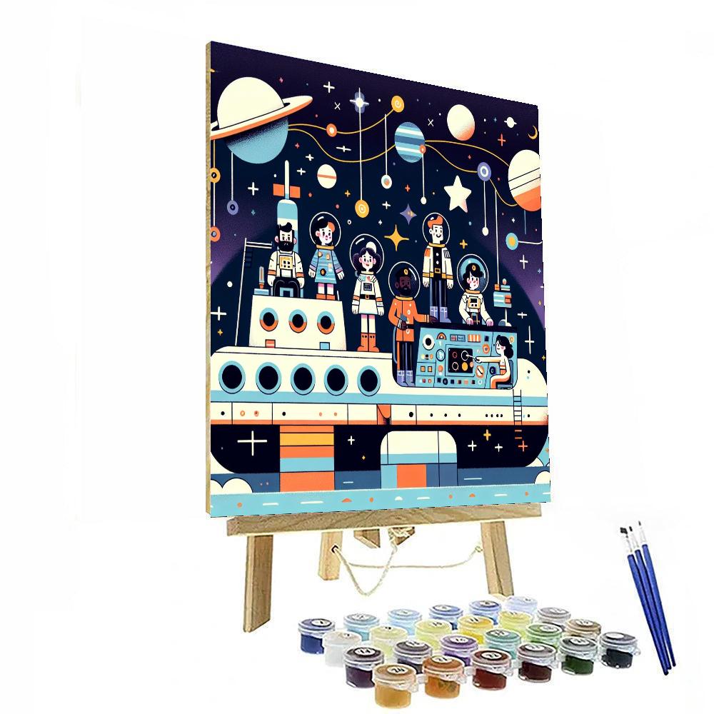 Outer Space Pirates Painting Number Kit