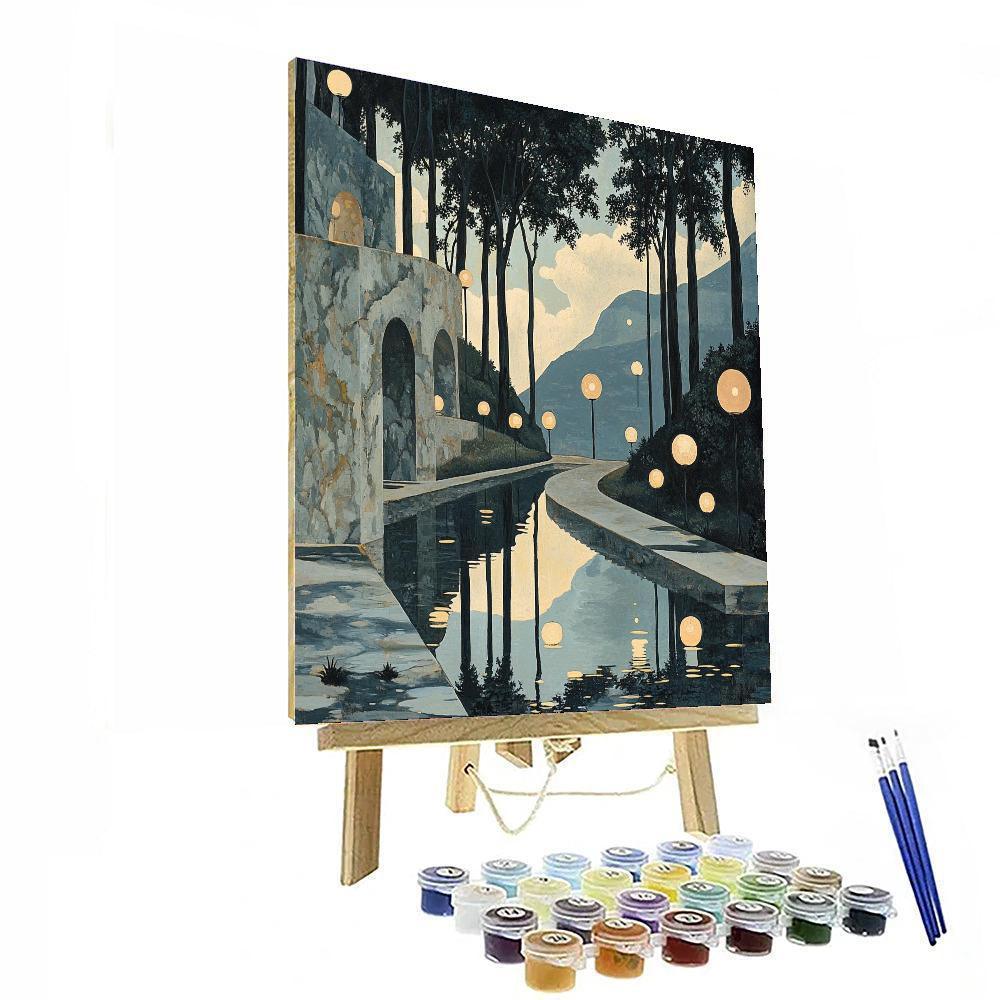 René Magritte Inspired Surreal Reflections  DIY Paint By Numbers