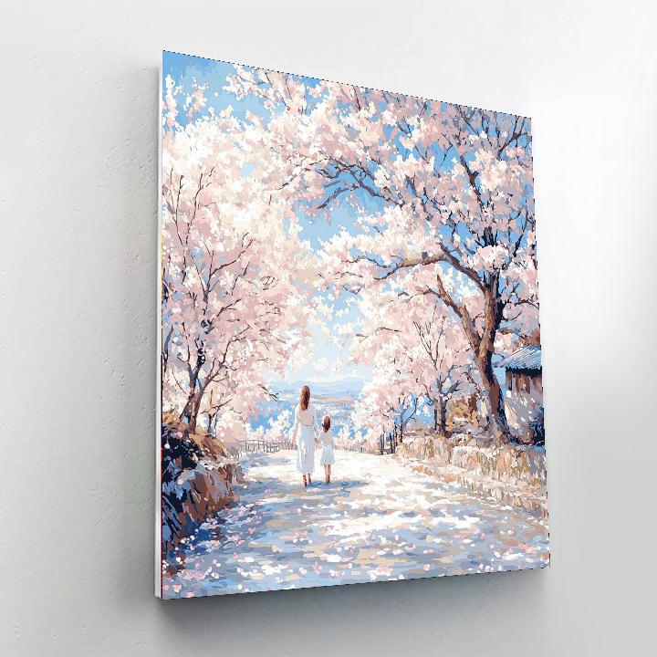 Charmed In Cherry Blossom Lane Painting Number Kit